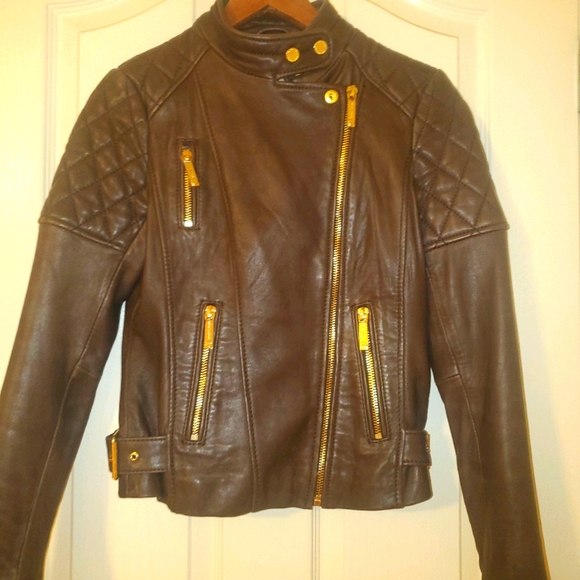 SOLD 100% leather Michael Kors jacket . like new - Picture 4 of 4